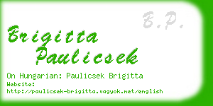 brigitta paulicsek business card